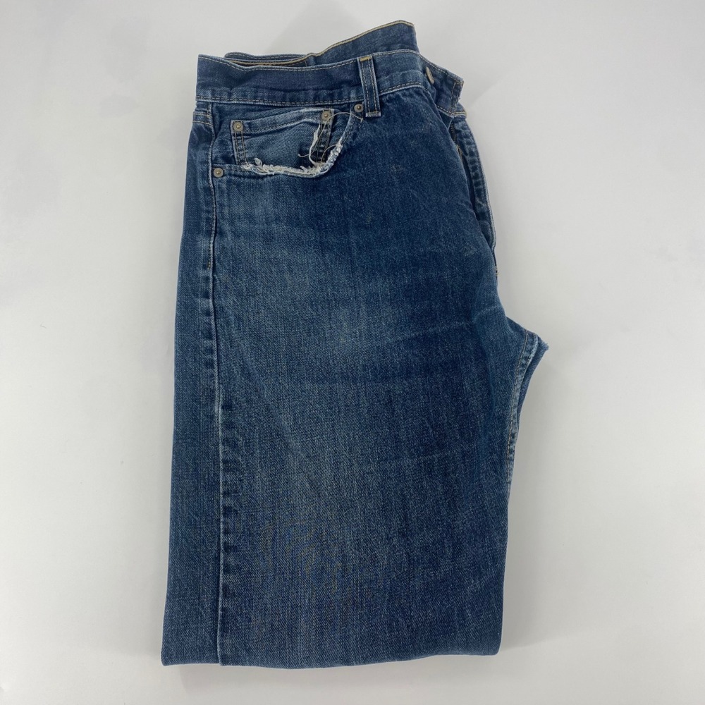 Levi Strauss Co 505 Mens W36 L34‎ Regular Fit Dark Wash Denim Jeans